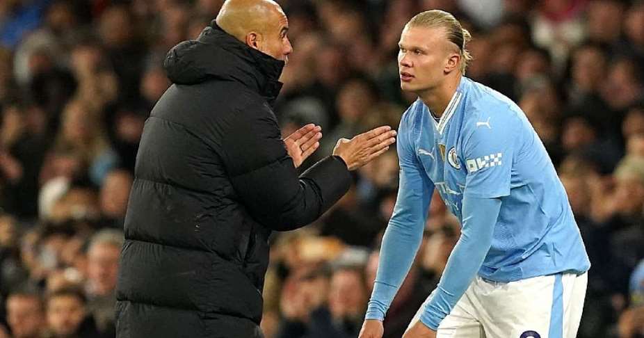 Manchester City boss Pep Guardiola urges Erling Haaland to relax