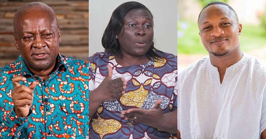 From L-R: President John Mahama; Ms Harriet Nuamah-Agyemang; and Dr. Neville Kaba Kelugu