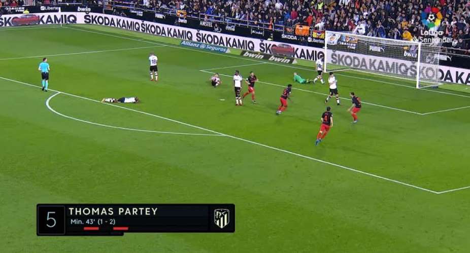 VIDEO: Partey Nets Stunner For Atletico Madrid In Draw Against Valencia