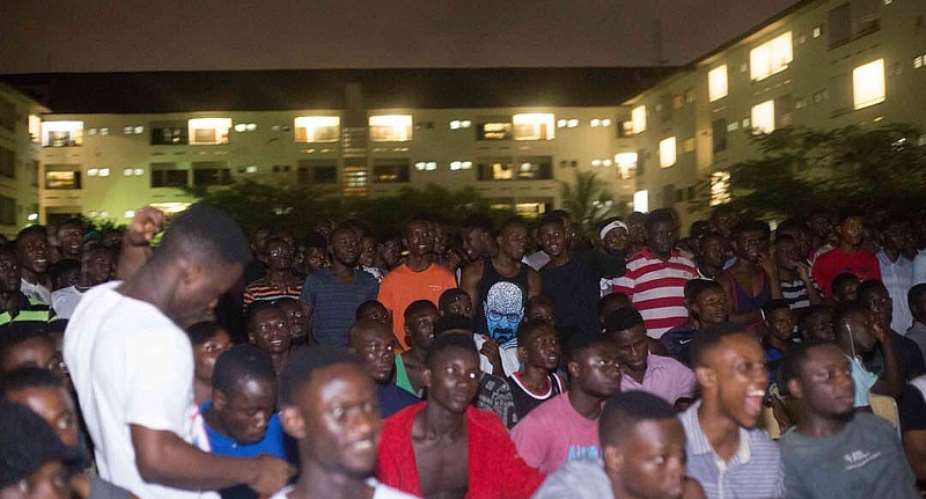 Hundreds Troop In To Watch Valentine's Day Soccer Event At Legon