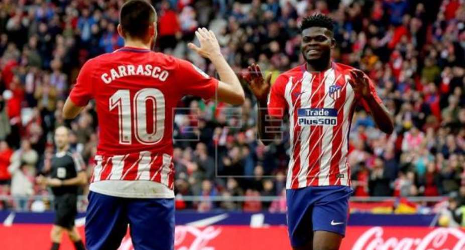 Thomas Partey Happy With Atletico Madrid Win Over FC Copengahen In Europa League