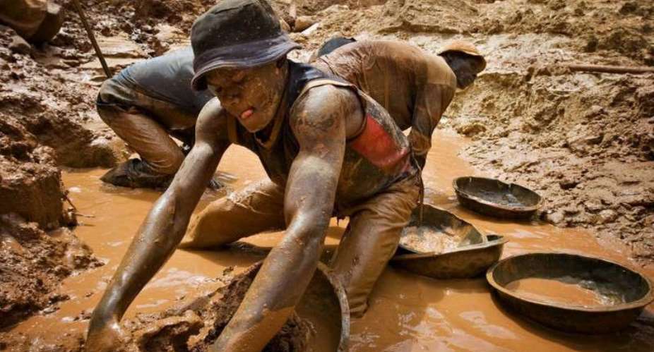 Illegal mining in Ghana destroying the environments, photo credit: Ghana media