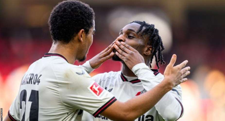 Jeremie Frimpong has nine goals and 10 assists in all competitions for Bayer Leverkusen this season