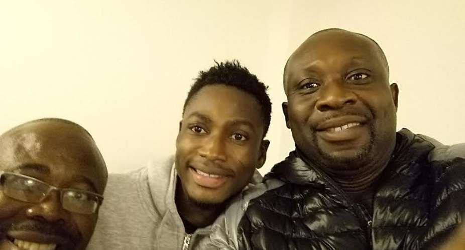 PHOTOS: Ghana FA officials visit injured Baba Rahman in Germany