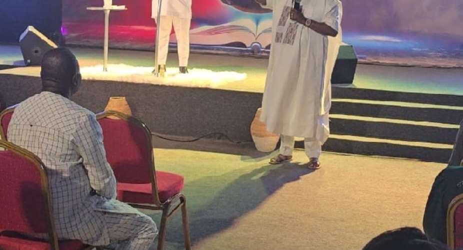 Elvis Afriyie-Ankrah visits Prophetic Life Embassy to show Mahamas gratitude for spiritual support