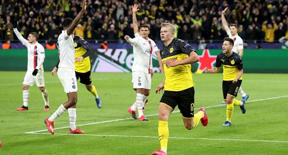 UCL: Dortmund Stun PSG With Sensational Haaland Double