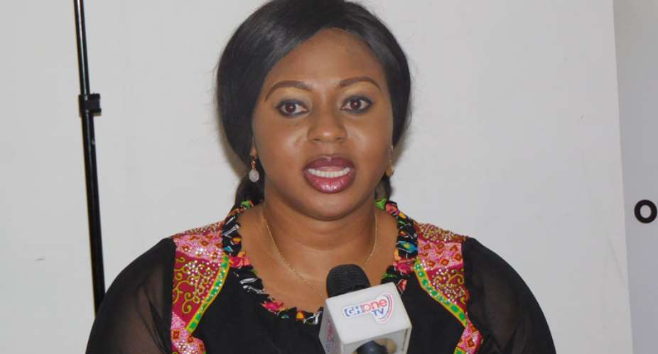 Adwoa Safo speaking at the event