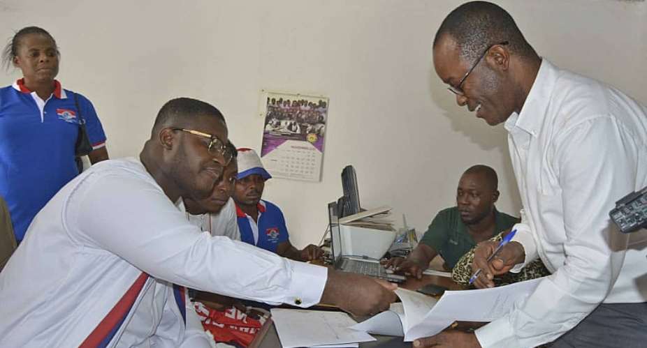 NPP Primaries: 'Adenta Kumi' Battle-Ready As He Files Nomination Forms