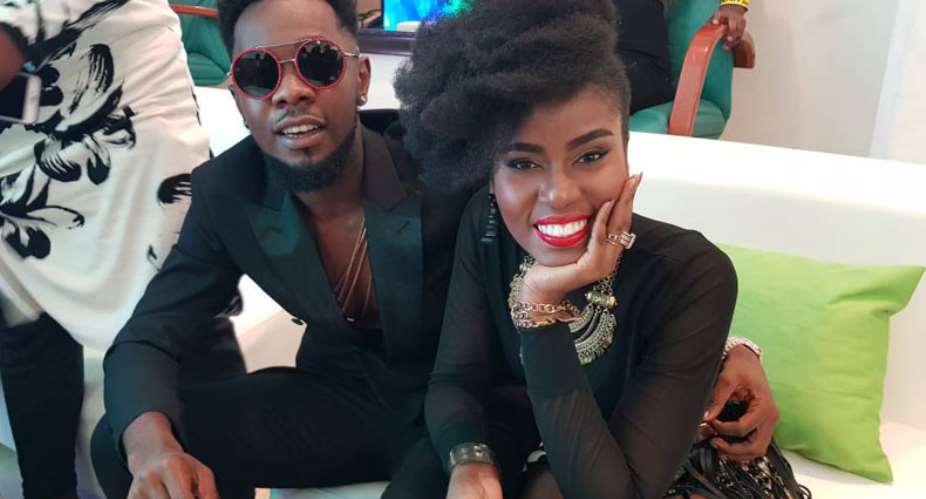 Mzvee in a pose with Patoranking