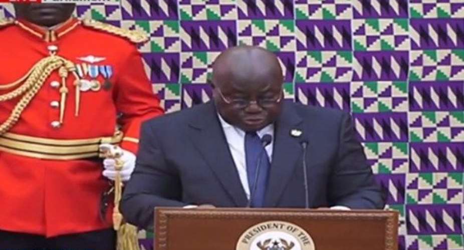 President Akufo-Addo addressing the Parliament of Ghana at the 2019 SONA said every constituency will get the cedi equivalent of 1 million a year for priority projects.