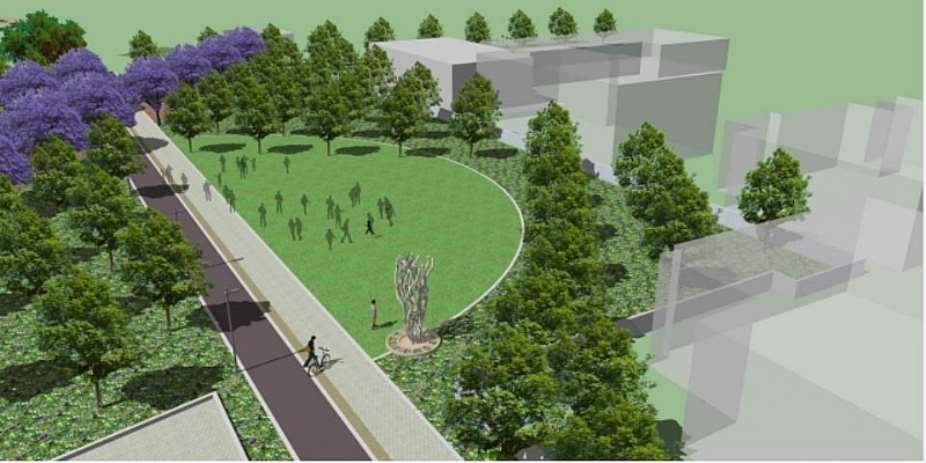 An artist's impression of Gan Siyobonga memorial park in Israel. - Source: Supplied by author