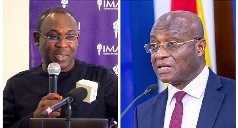 Kofi Bentil, IMANI Africa Vice Presidentleft and Majority Leader Osei Kyei-Mensah-Bonsu