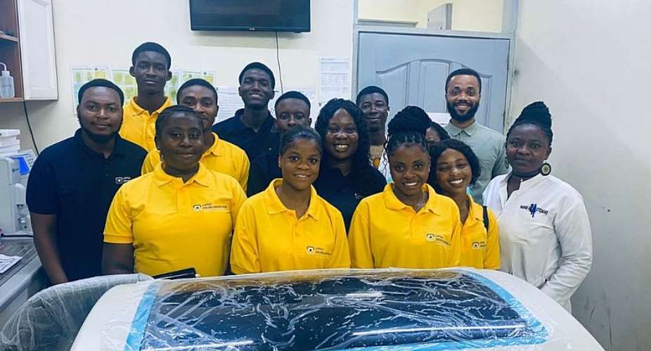 UPSA Developers Hub HMS Team with some staff of the Laboratory Department, UPSA Medical Directorate, following the stakeholder requirements engagement.