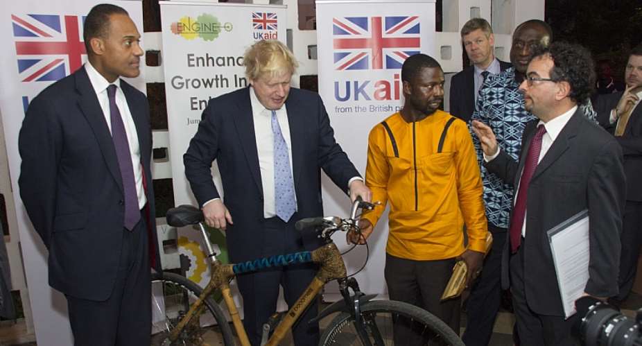 UK Foreign Secretary, Boris Johnson Commends Ghanaian Bamboo Bike Maker
