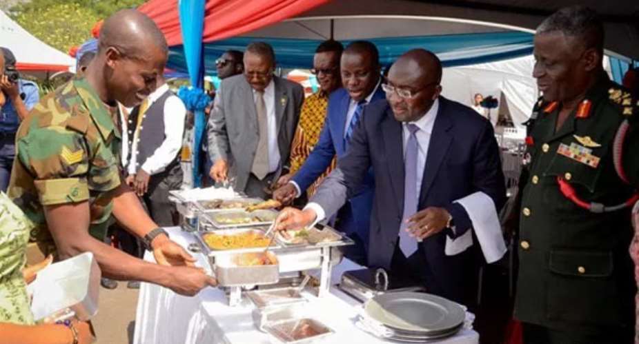 Dr. Bawumia Serves Armed Forces Lunch
