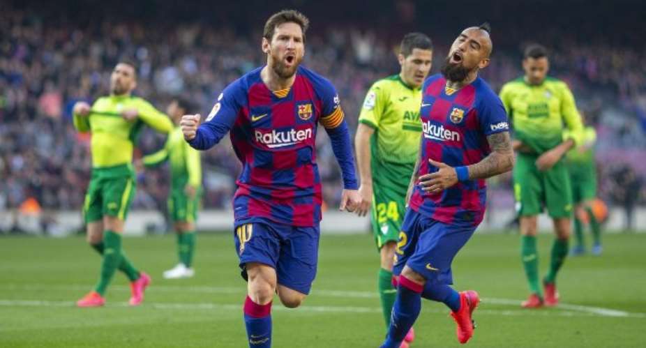 Messi Quadruple Sends Barcelona Top Of La Liga