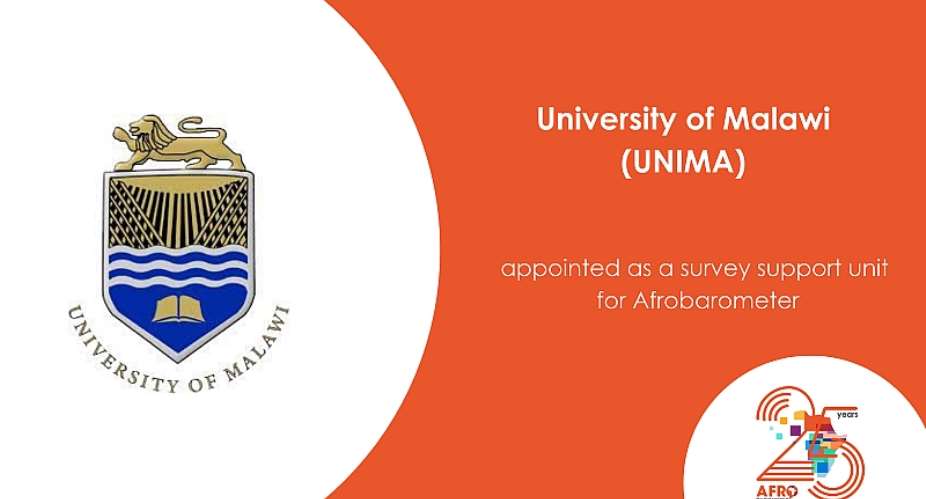 University of Malawi appointed as a survey support unit for Afrobarometer