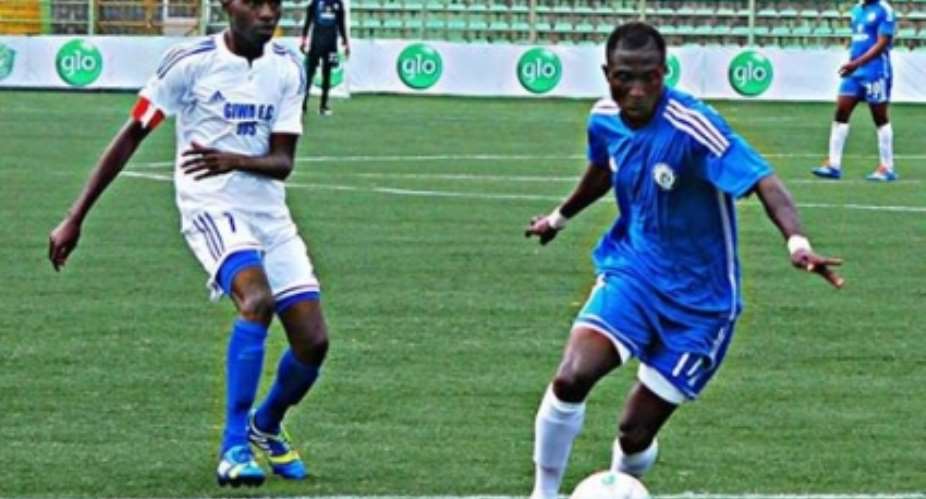 Former Medeama forward Godbless Asamoah on target for Nigerian side River United in NPFL