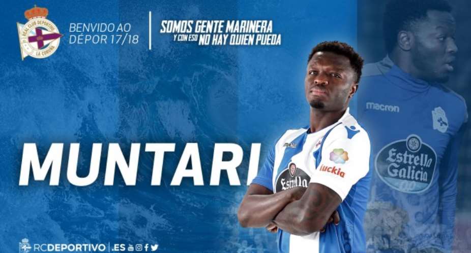Sulley Muntari Handed Number 21 Shirt At Deportivo La Coruna