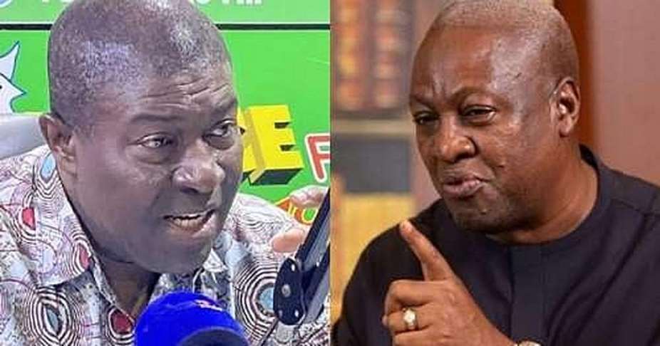 Former Chief Executive Officer of the State Transport Corporation (STC), Nana Akomea left and President Mahama