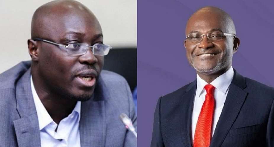 Ato Forson left and Kennedy Agyapong