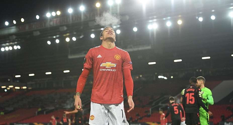 Manchester United's English striker Mason Greenwood reactsImage credit: Getty Images