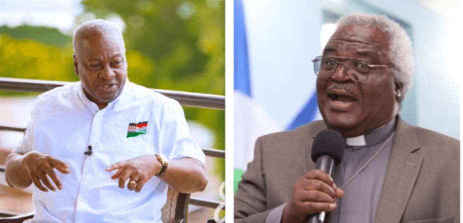 Mahama subtly 'jabs' former Presby Moderator Prof Martey for going quiet under Akufo-Addo’s government