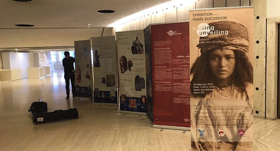 Geneva Centre inaugurates panel exhibition at the United Nations Office at Geneva on the theme of VeilingUnveiling