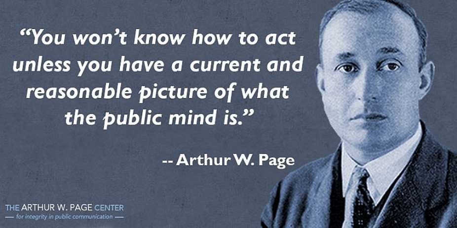 2 Principles Of Public Relations By Arthur Page For Business Sucess