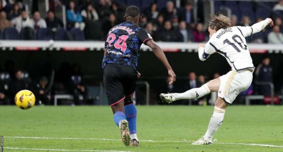 Luka Modric scored only his second goal in La Liga this season
