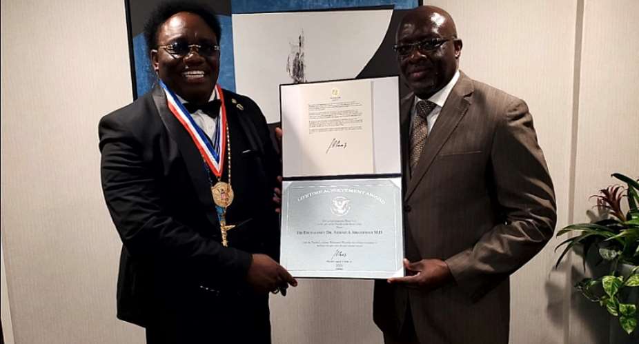 Bishop Dr. Adu bags third U.S. Presidential Lifetime Award