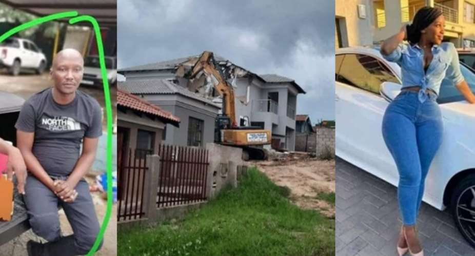 Video: Man demolishes beautiful house he built for his girlfriend after she dumped him