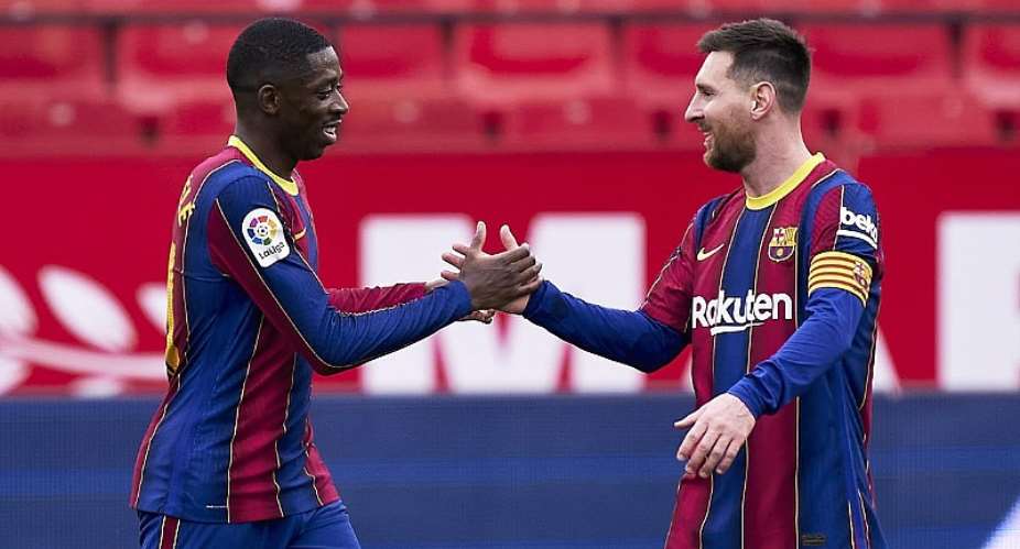 La Liga: Dembele and Messi give Barcelona huge win at Sevilla