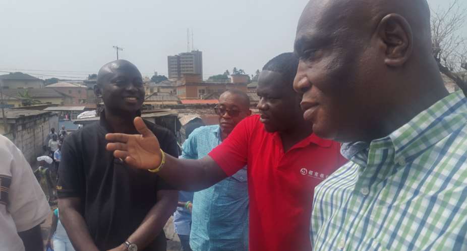 Samuel Atta Akyea first left listening to a resident at Adabraka