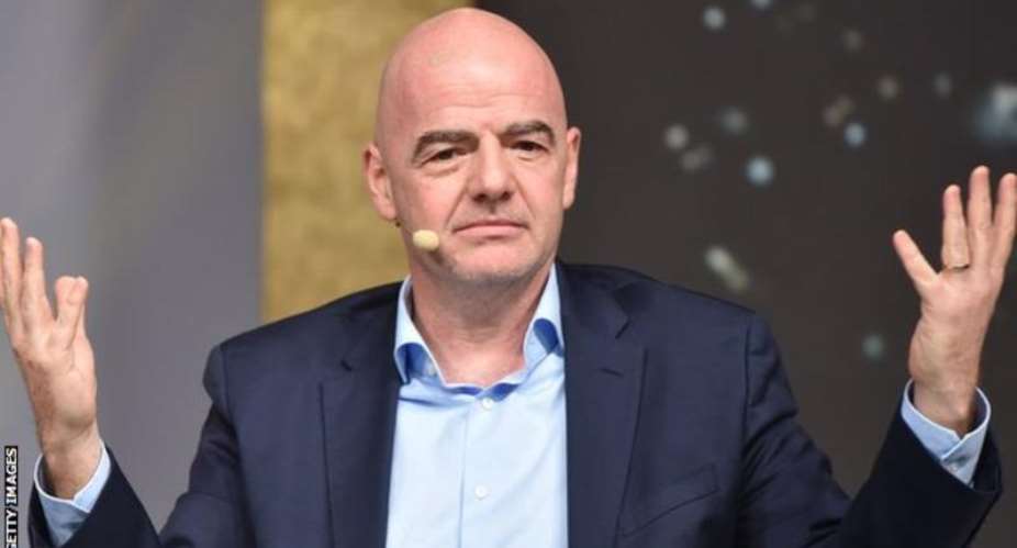 Gianni Infantino has been speaking in Belfast before Saturday's annual general meeting of the International Football Association Board