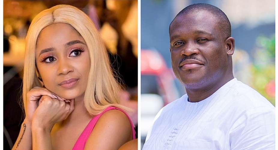 Ghanaian singer Deborah Vanessa Owusu-Bonsuleft and Ningo Prampram MP, Samuel Nartey George