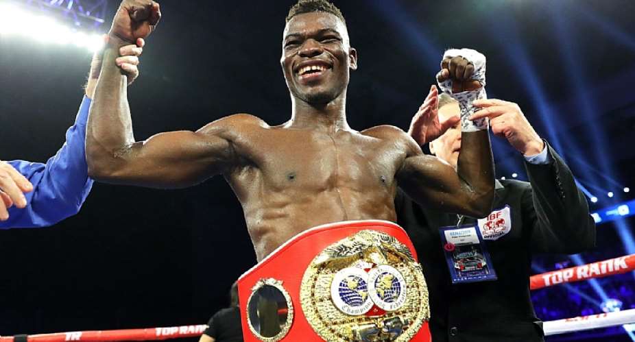 Ghana's Richard Commey Beat Isa Chaniev To Wins IBF World Title After 2nd Rnd TKO