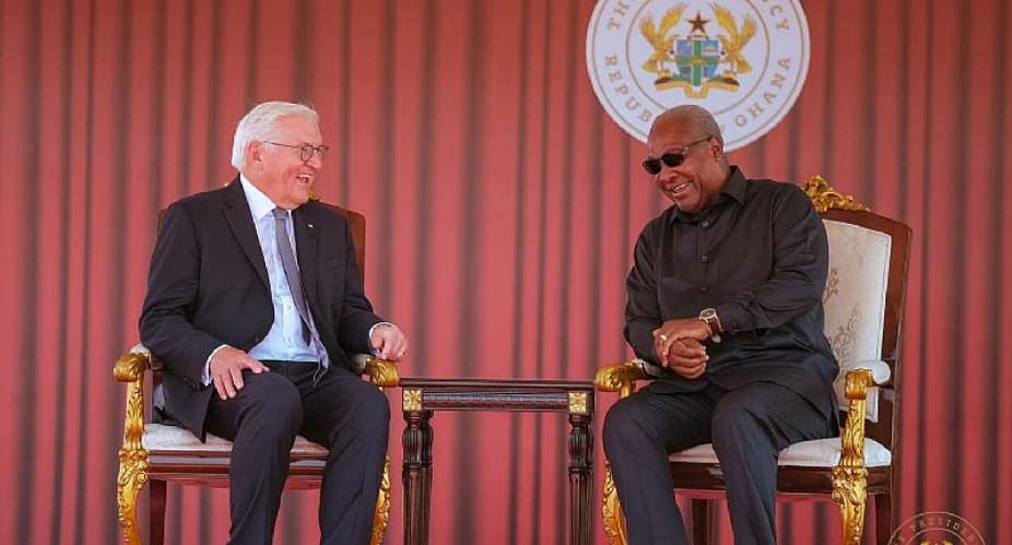 German President, H.E FRank-Walter Steinmeier(L) with H.E President John Dramani Mahama