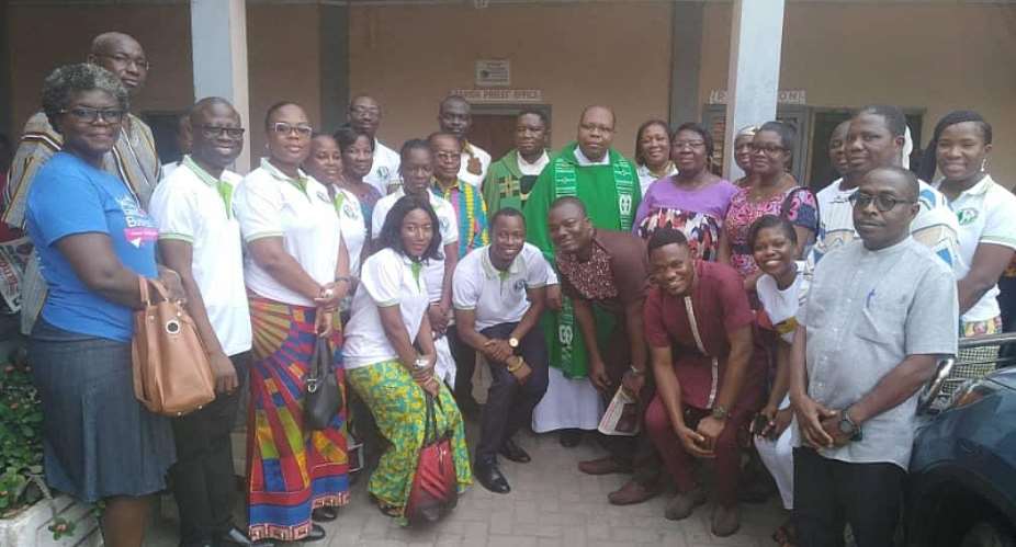 Some Catholic Health Professionals At The St. Maurice Parish, La, Accra During The Commemoration Of World Day Of The Sick In 2019