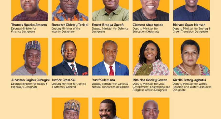 Check full list of Mahama’s 13 deputy ministerial nominees as Apaak, Suhuyini, Brogya Genfi make the cut