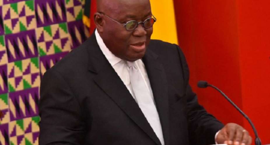 President Akufo-Addo during the last SONA