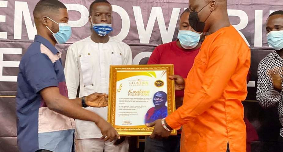 Youth Activist,  Kwabena Frimpong Honored By Youth Group