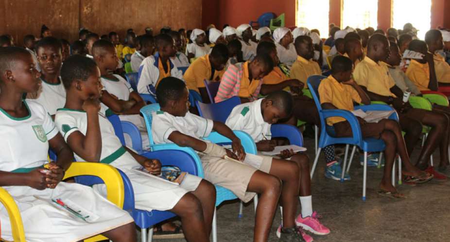 A section of the school children at the sensitization programme