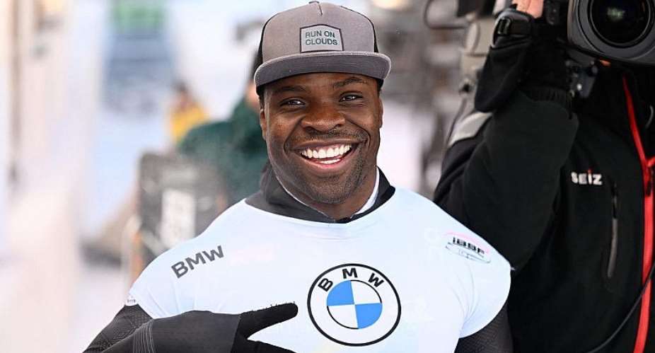 Ghana's Akwasi Frimpong makes the finals in IBSF's Historical North American Cup Skeleton Race