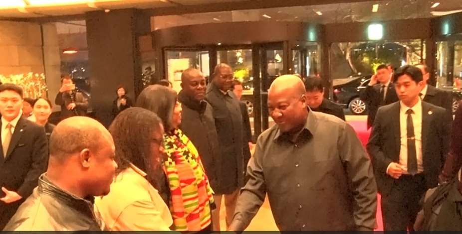 Mahama lands in Korea for working visit