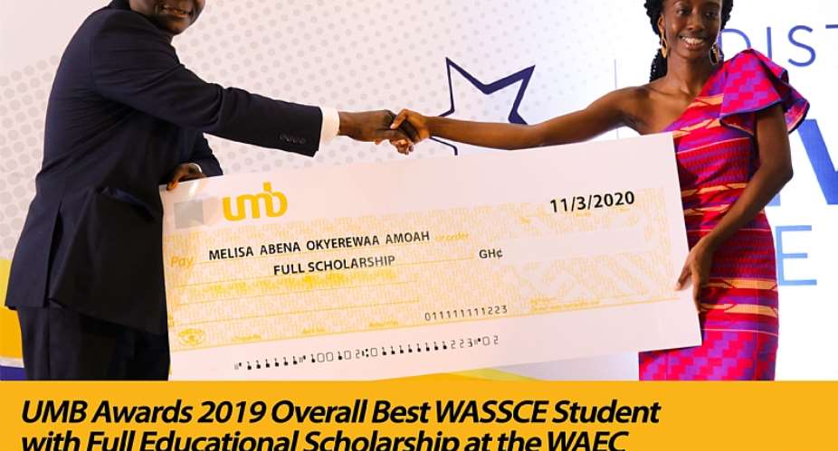 UMB Presents Scholarship To 2019 Overall Best WASSCE Student