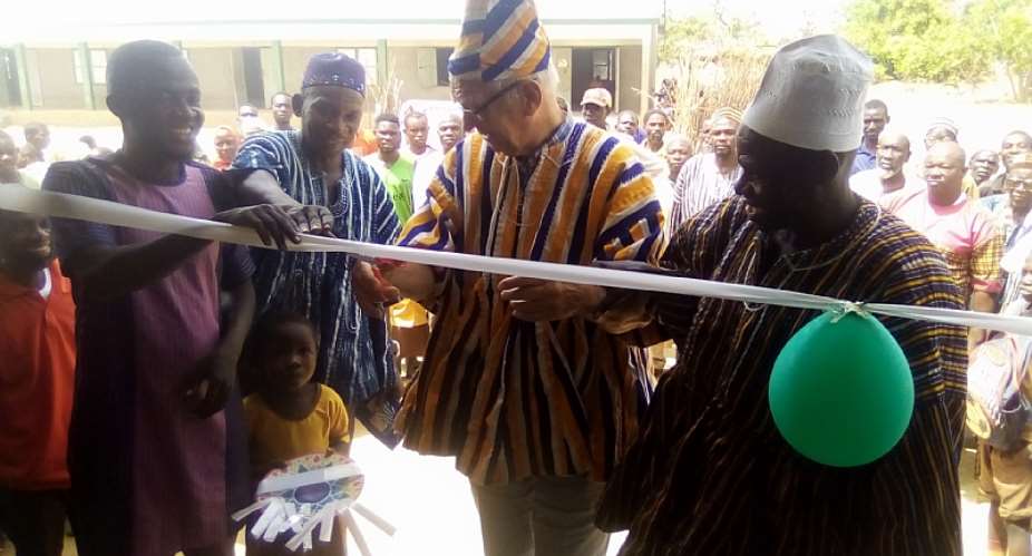 Dutch philanthropist hands over 6-unit classroom block to Zanko community