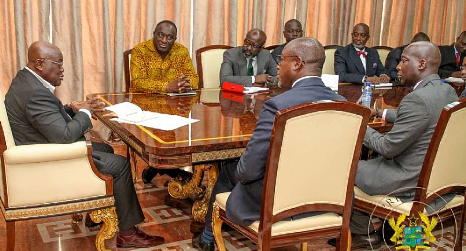 President Akufo-Addo with the group from Unilever