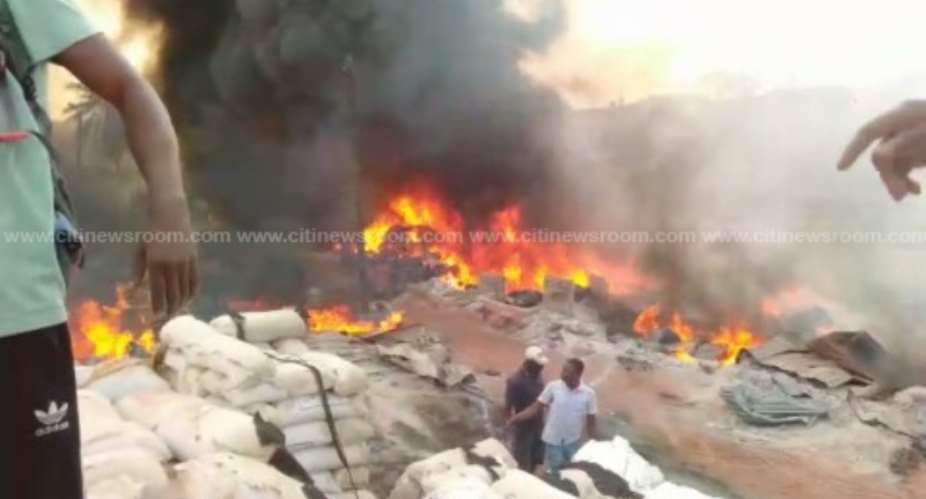 Fire Causes Havoc At Techiman Central Market