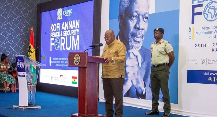 President Nana Addo Dankwa Akufo-Addo delivering his address at 2024 KAPS Forum